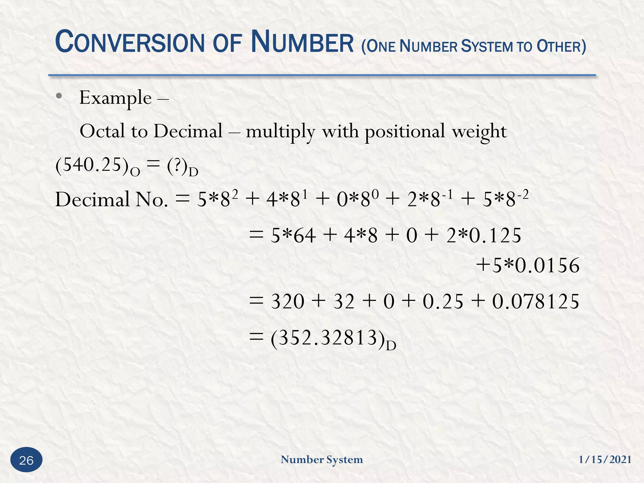 Number system