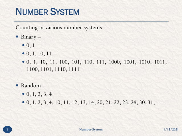 Number system | PPT