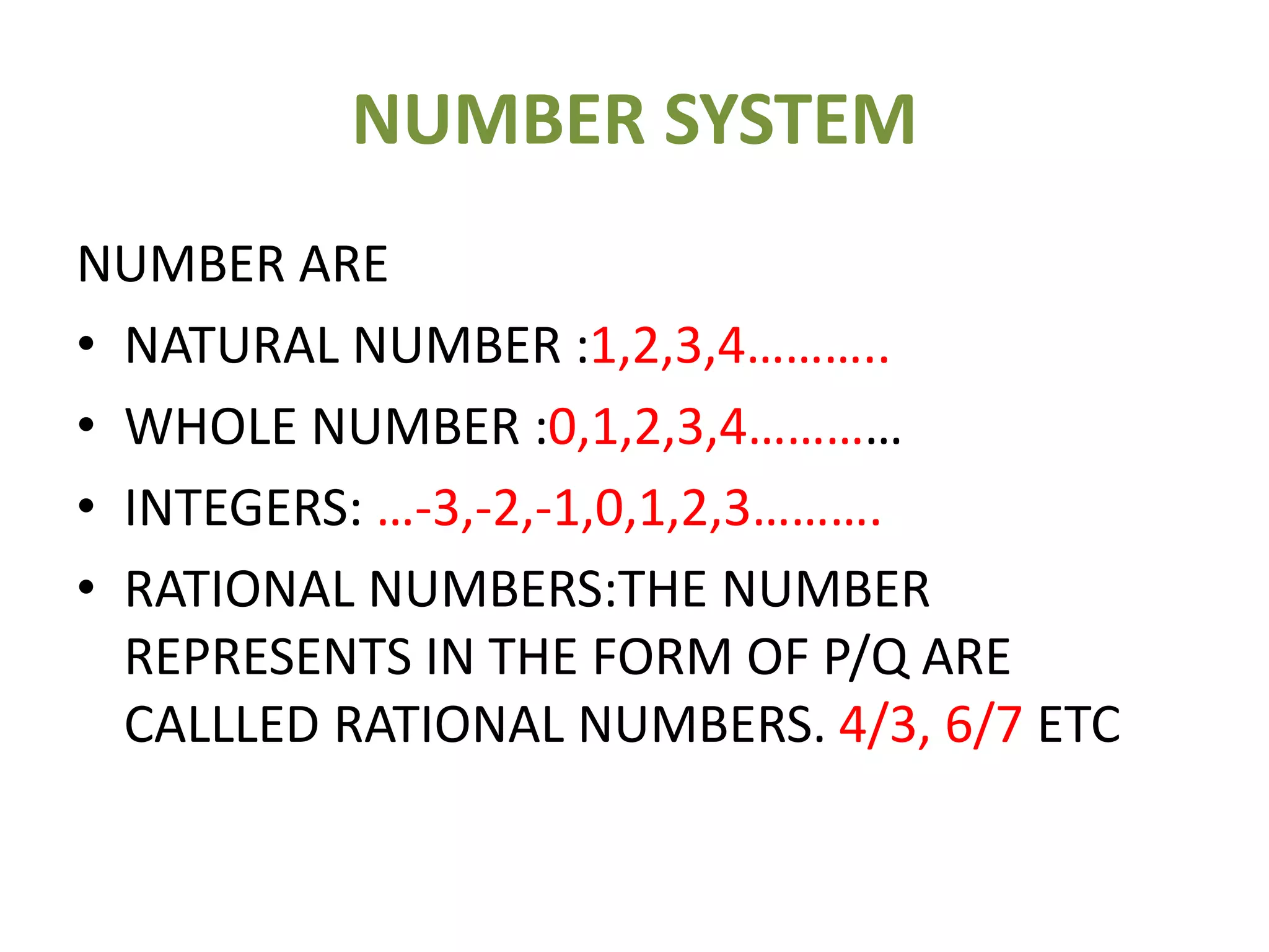 Number system | PPT