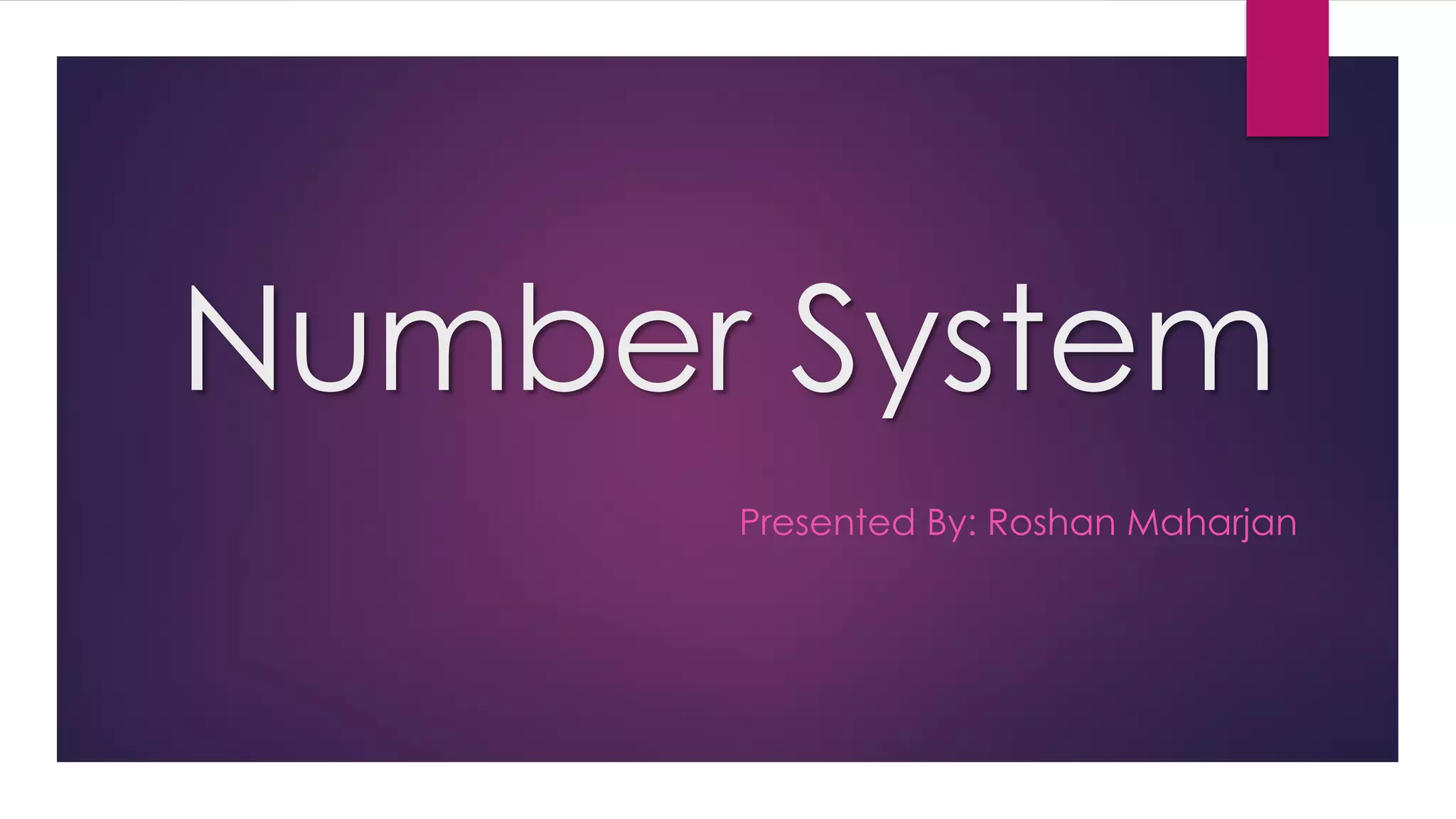 Number system | PPT