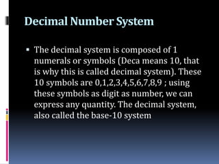 NUMBER SYSTEM.pptx | Computing | Technology & Computing