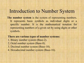 Number System.pptx | Computing | Technology & Computing