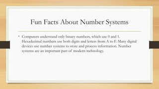 NUMBER SYSTEM EXPLANATION FOR STUDENTS IN PRESENTATION | PPTX