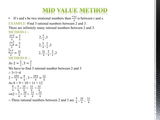 Finding Rational Numbers Between Two Rational Numbers Method Chart Number System2.pptx