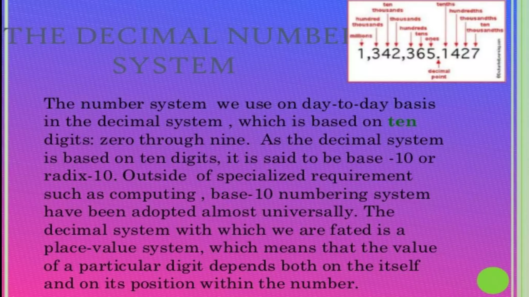 Number system class 9