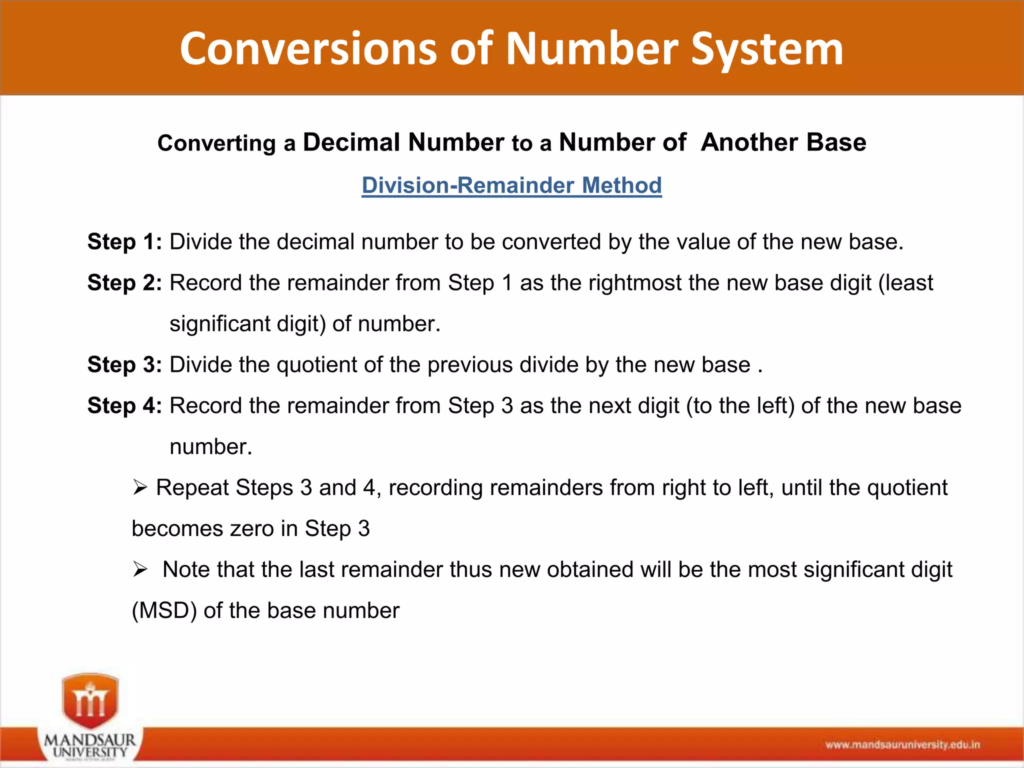Number system and their conversion | PPTX | Computing | Technology ...