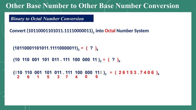 Number systems conversion and solution with exercise | PPTX