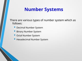 Number systems and its conversion & complements.ppt