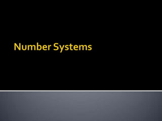 Number systems presentation | PPT