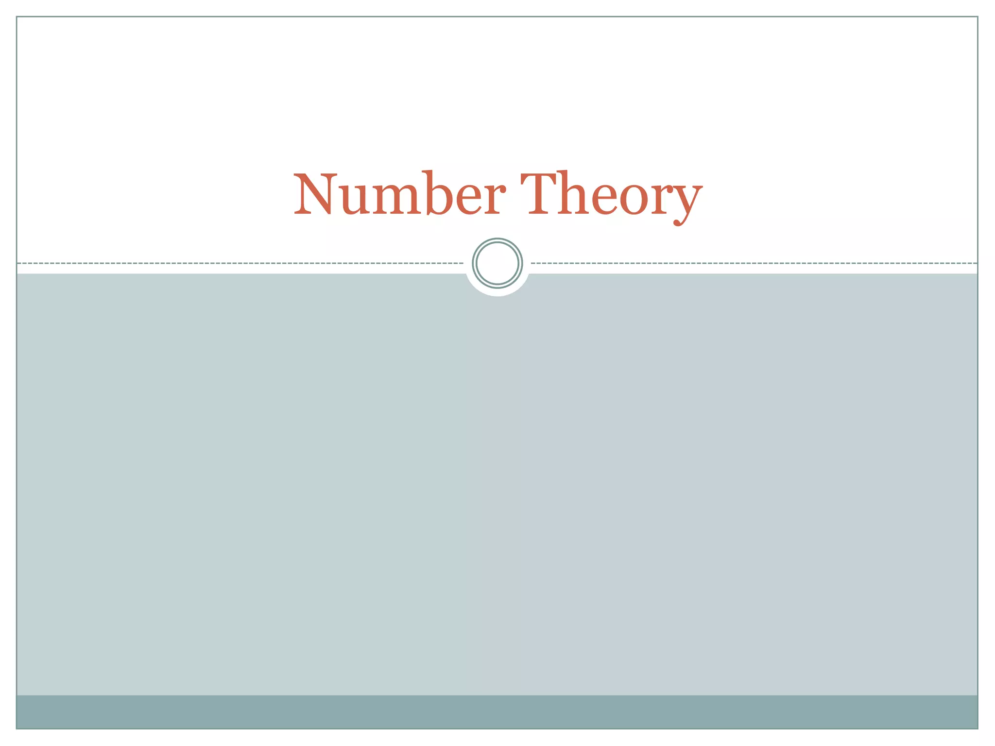 Number theory | PPT