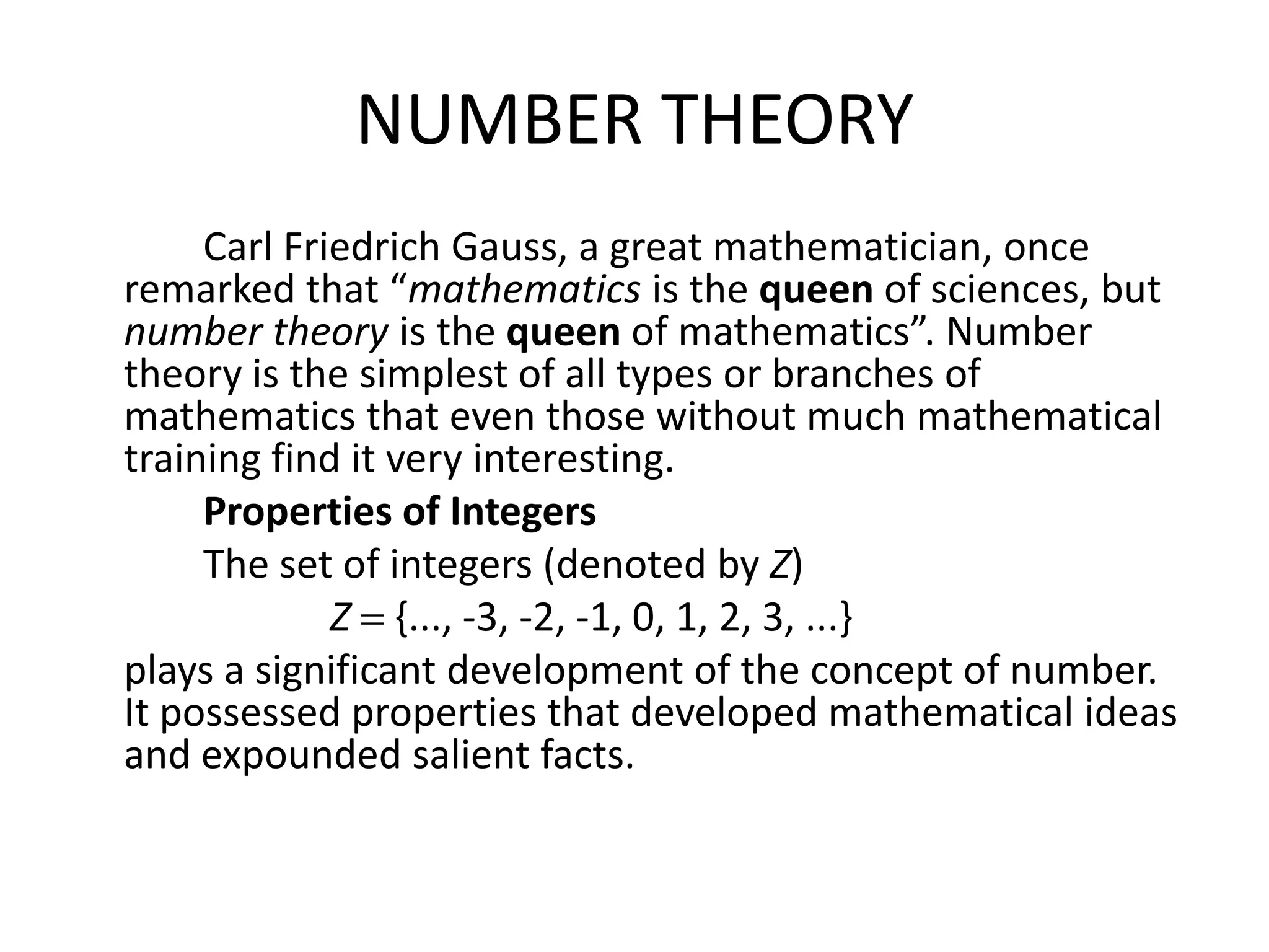 Number theory | PPTX