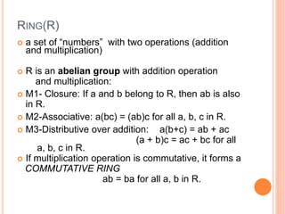 Math Ring Operator Number theory | PPT