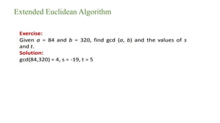 Extended Euclidean Algorithm
 