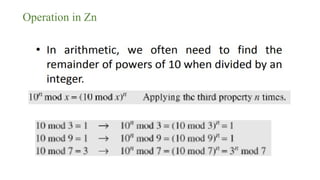 Operation in Zn
 