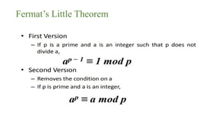 Fermat’s Little Theorem
 