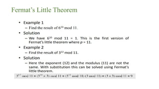 Fermat’s Little Theorem
 