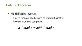 Euler’s Theorem
 