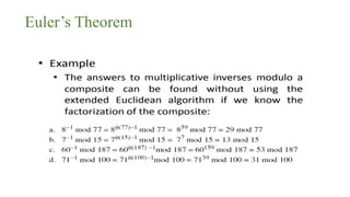 Euler’s Theorem
 