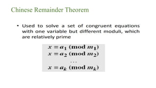 Chinese Remainder Theorem
 