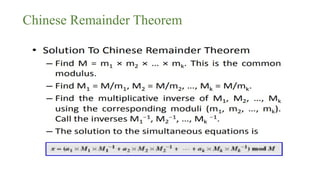 Chinese Remainder Theorem
 