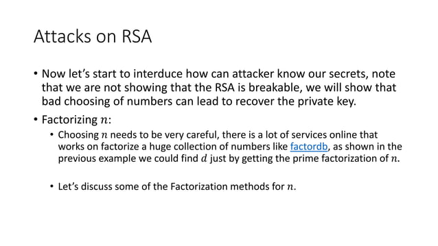 Number theory and cryptography | PPTX | Information and Network ...