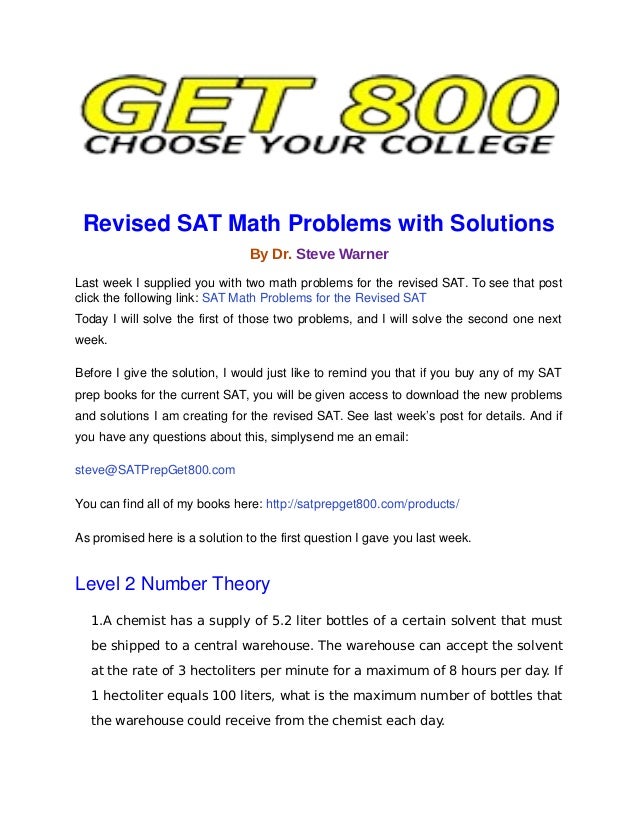 Number theory problems and solutions