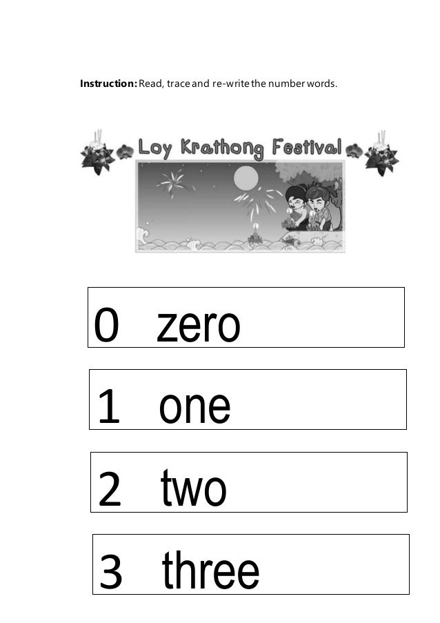 Number Words 1 10 Number Words 1 10