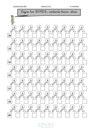 NUMERACIÓN ABN PRIMER CICLO 1º PRIMARIA
6
10
-1 -1 -1 -1 -1 -1 -1 -1 -1
13
-1 -1 -1 -1 -1 -1 -1 -1 -1
14
-1 -1 -1 -1 -1 -1 -1 -1 -1
15
-1 -1 -1 -1 -1 -1 -1 -1 -1
17
-1 -1 -1 -1 -1 -1 -1 -1 -1
19
-1 -1 -1 -1 -1 -1 -1 -1 -1
20
-1 -1 -1 -1 -1 -1 -1 -1 -1
 