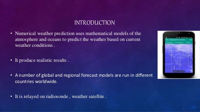 Numerical Weather Prediction