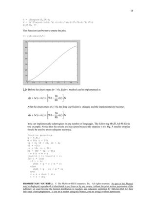 Numerical Methods for Engineers 6th Edition Chapra Solutions Manual | PDF