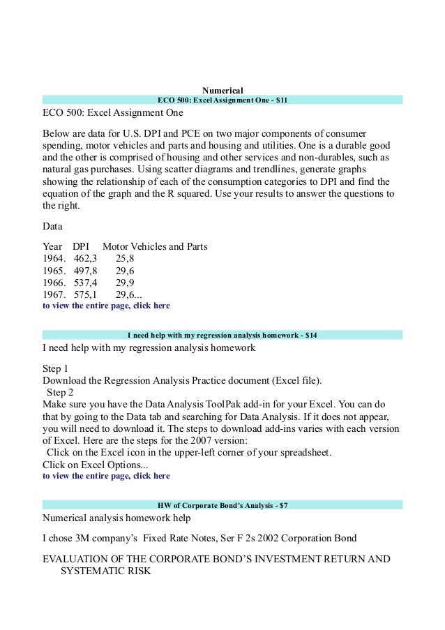 Numerical analysis homework help