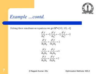 D Nagesh Kumar, IISc Optimization Methods: M2L37
Example …contd.
 