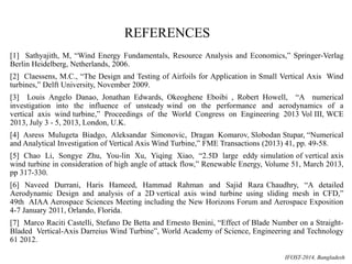 Numerical analysis of Vertical Axis Wind Turbine | PPTX