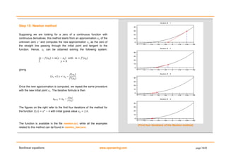 Numerical analysis using Scilab: Solving nonlinear equations | PDF