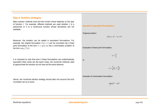 Numerical analysis using Scilab: Solving nonlinear equations | PDF