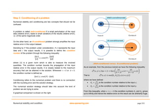 Numerical stability and condition www.openeering.com page 3/12
Step 3: Conditioning of a problem
Numerical stability and c...