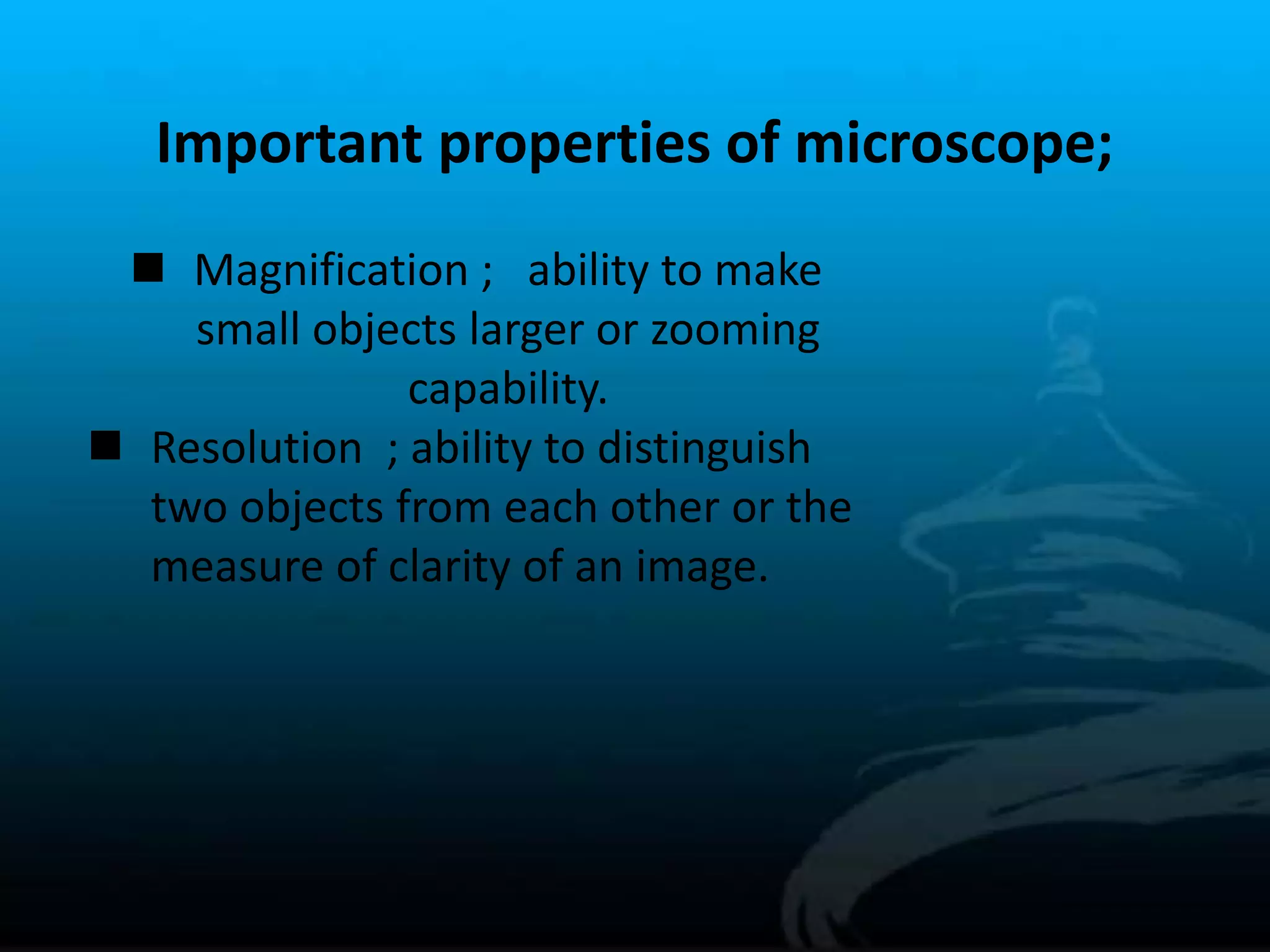 Numerical aperture and limits of resolution of microscope PPT