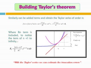 “ With the Taylor’ series we can estimate the truncation errors” 