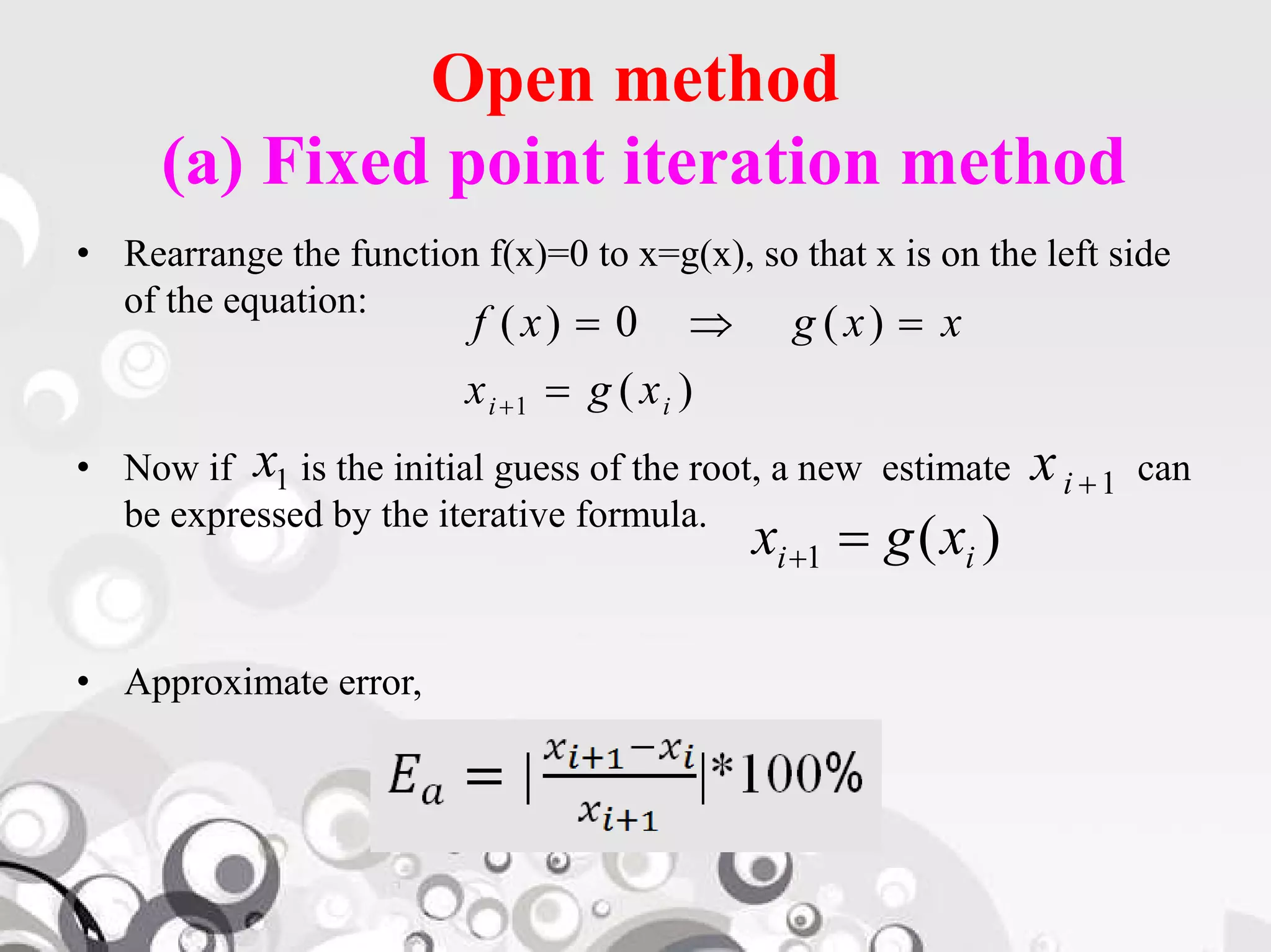 Numerical method for solving non linear equations | PDF