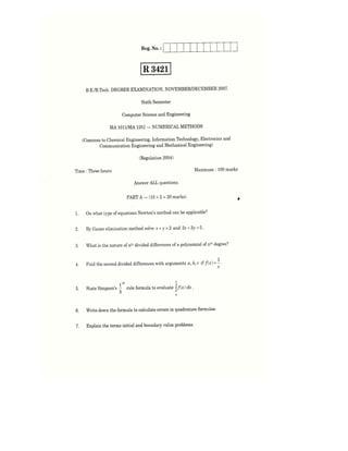 NUMERICAL METHODS