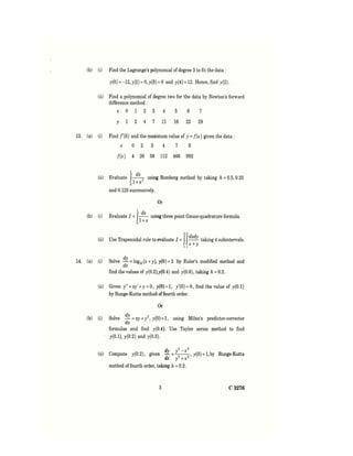 NUMERICAL METHODS