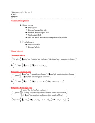 Numerical Methods Numerical Methods