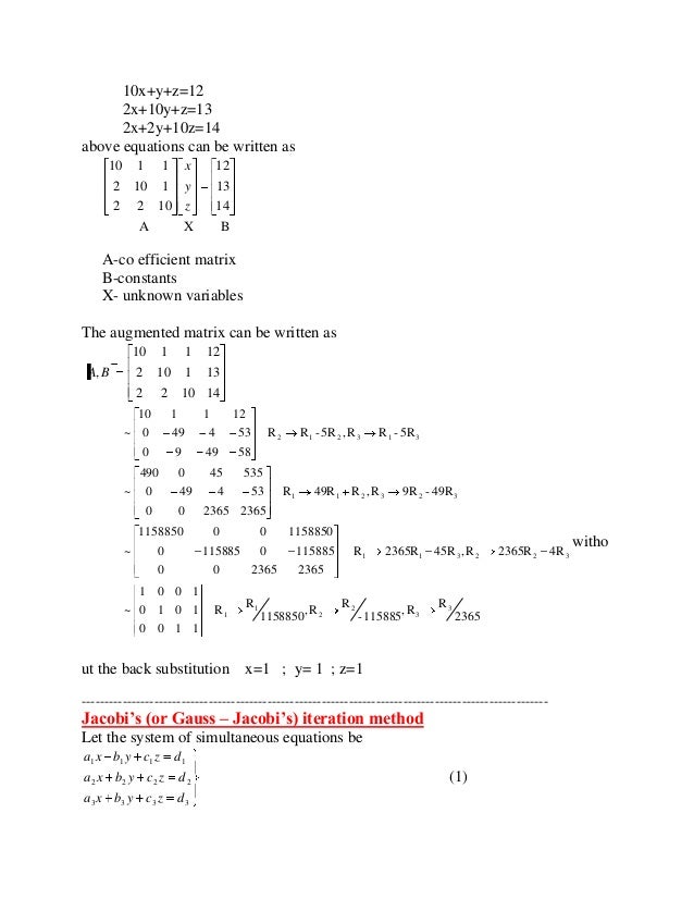 Numerical Methods