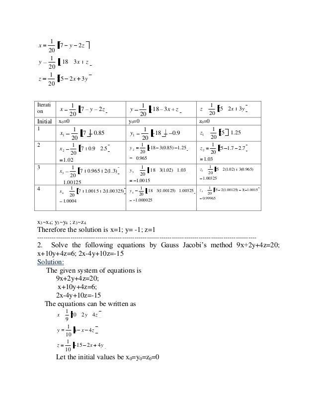 Numerical Methods