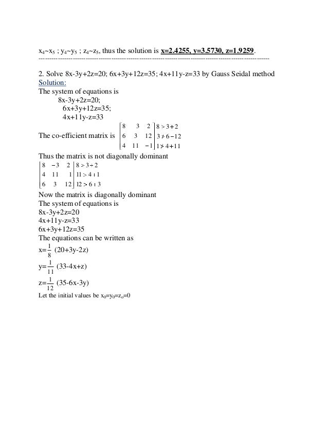 Numerical Methods Numerical Methods