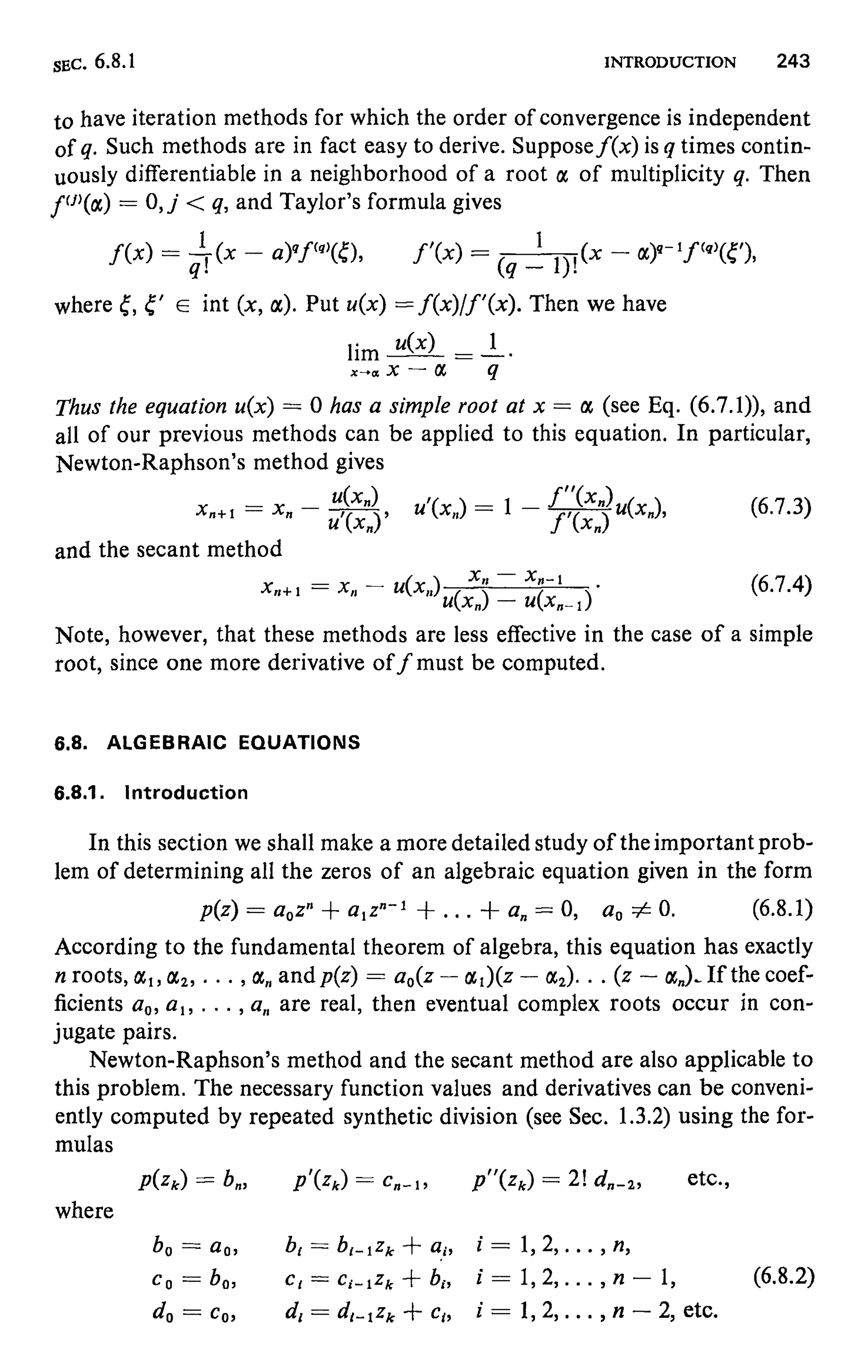 Numerical methods