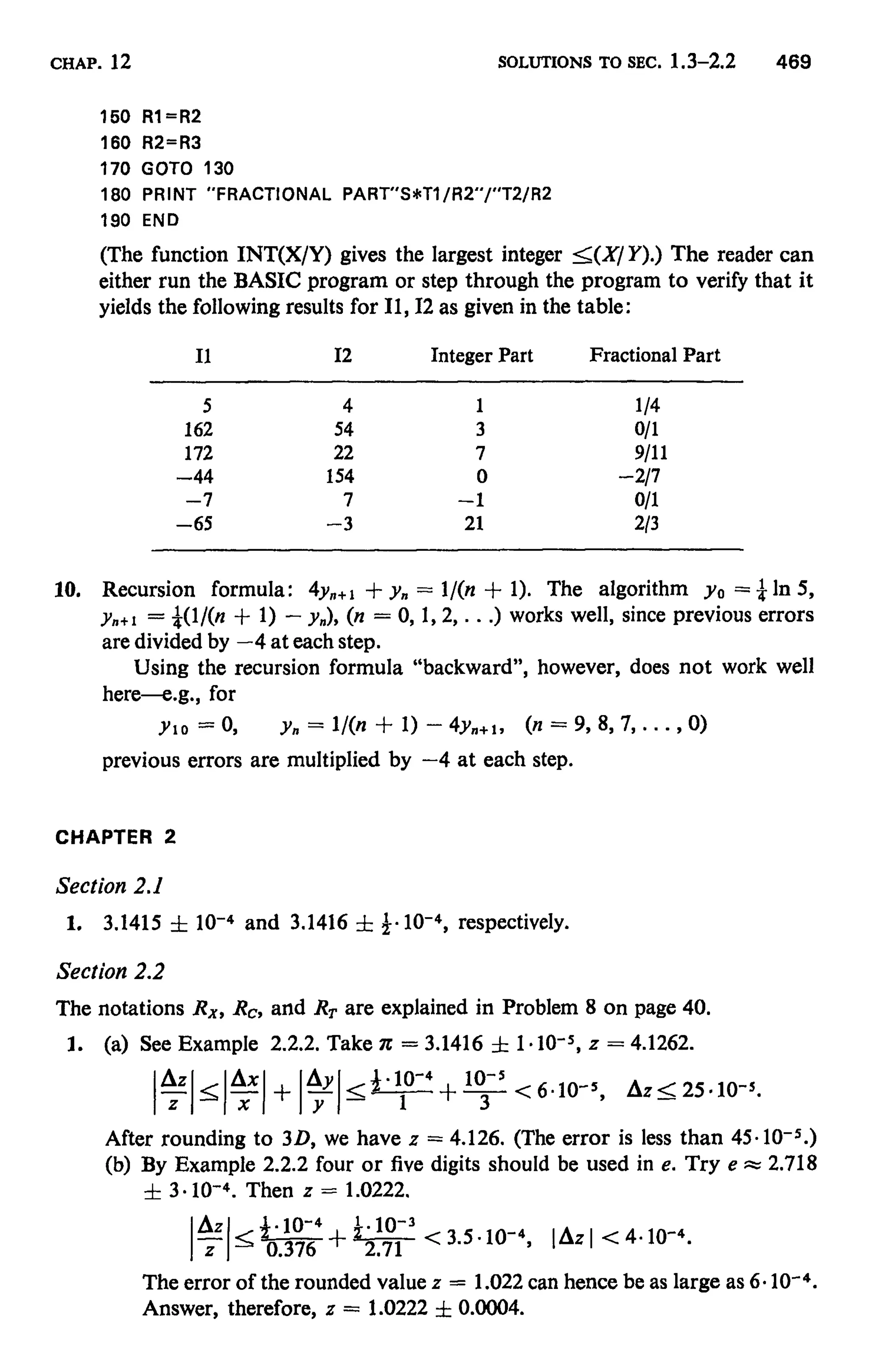 Numerical methods
