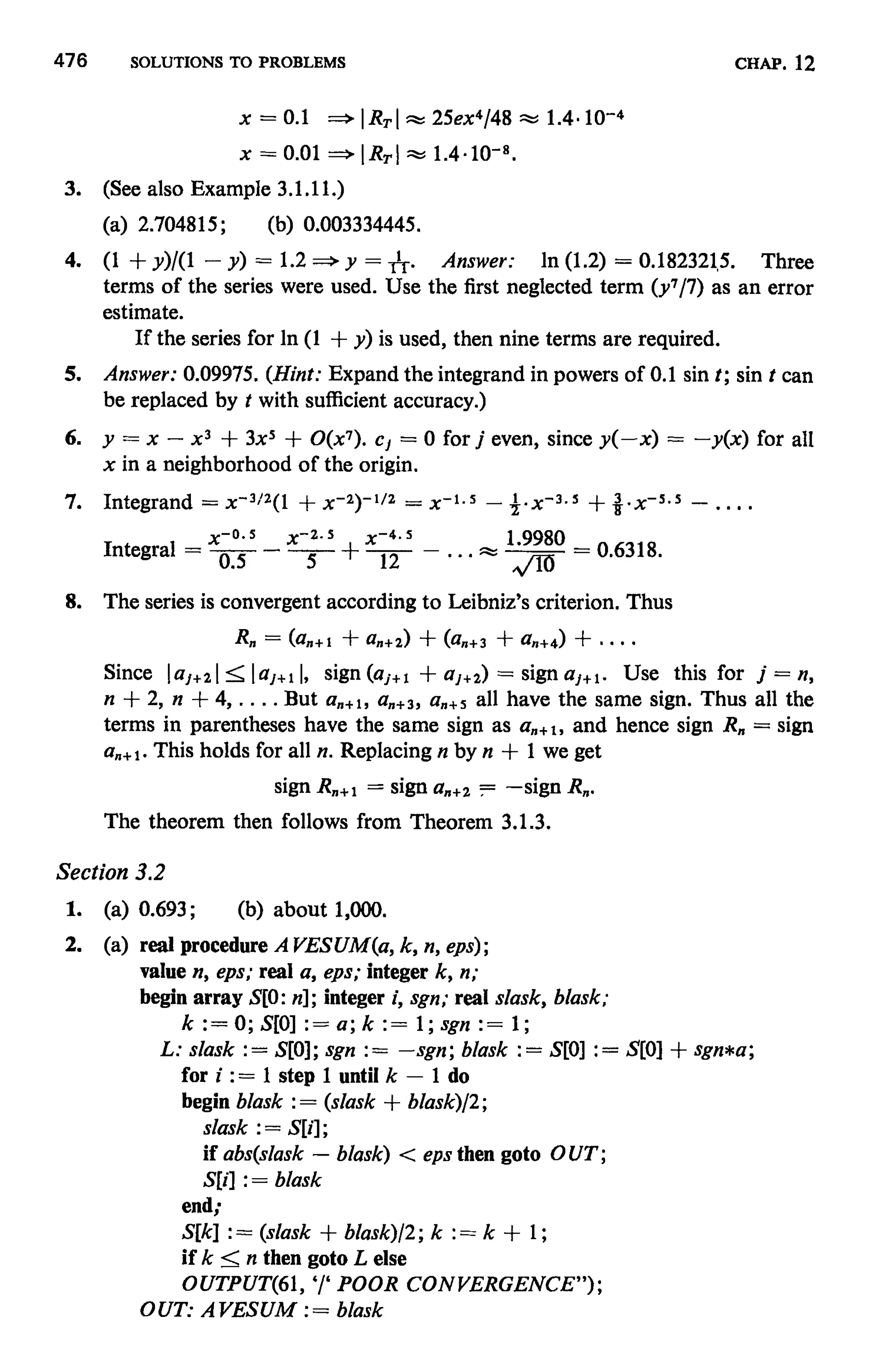 Numerical methods