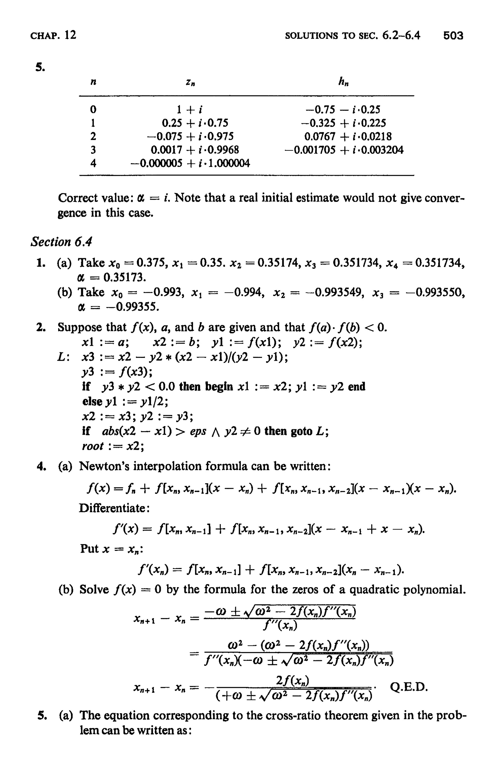 Numerical methods