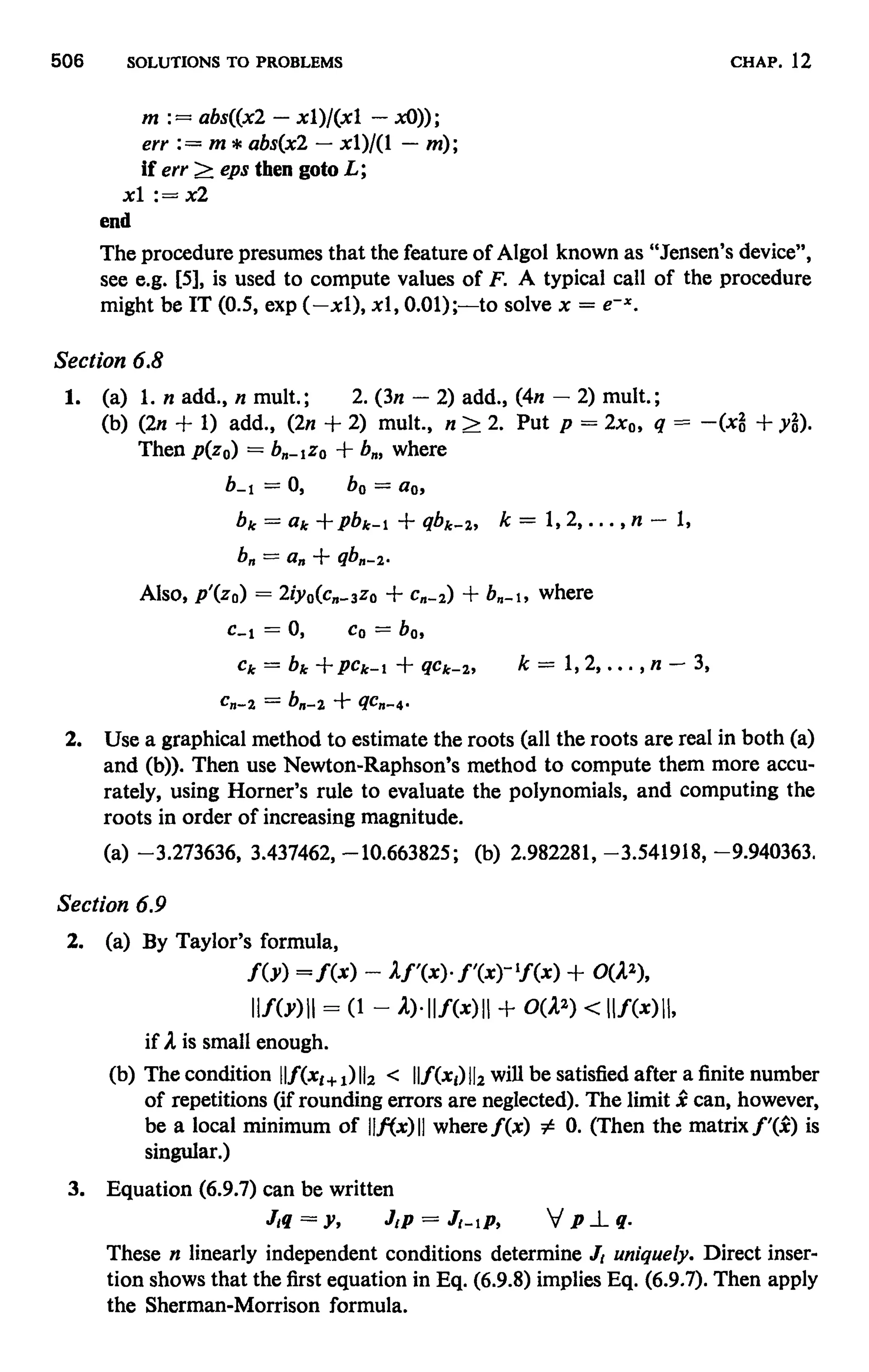 Numerical methods